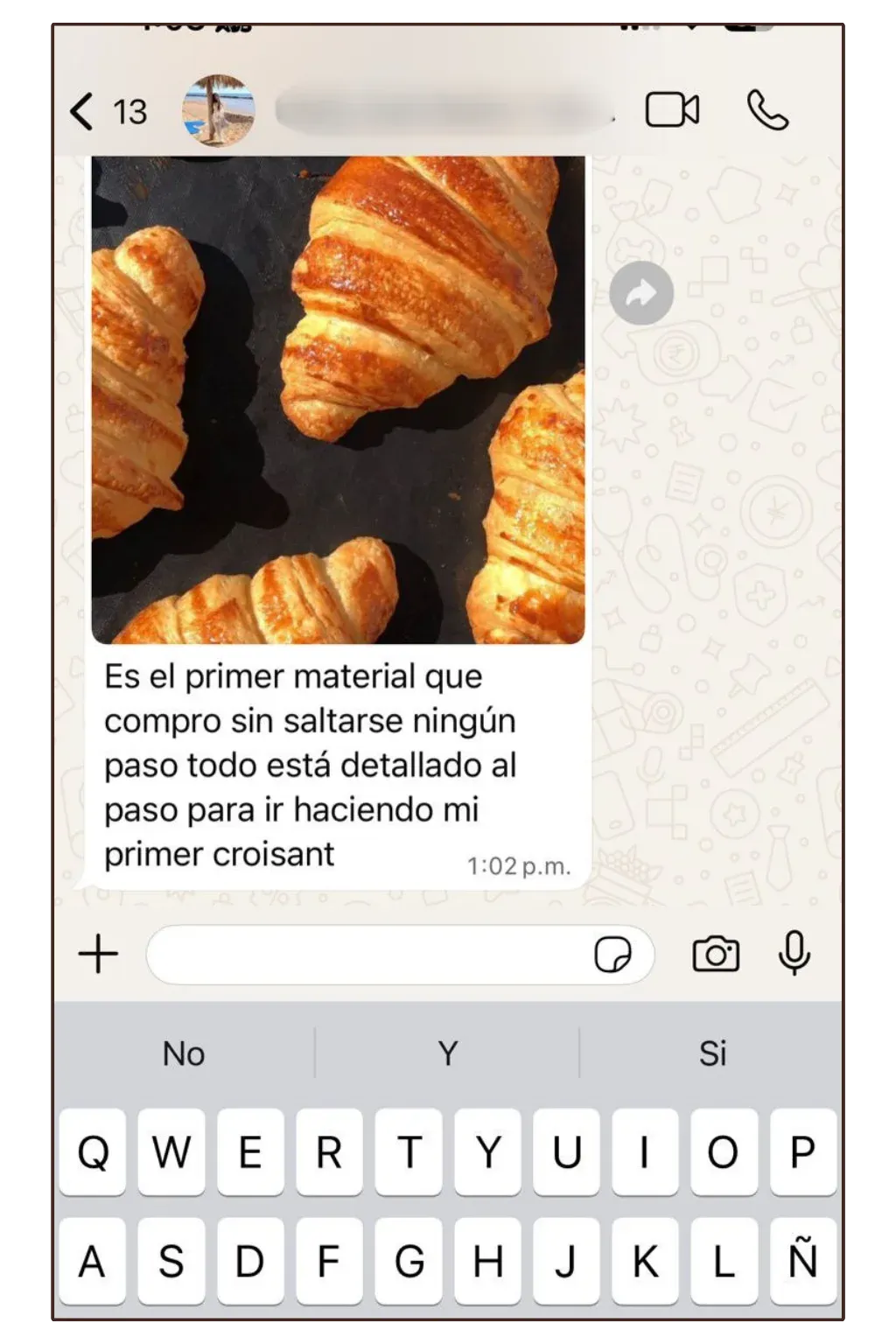 Mensaje real de una alumna del programa